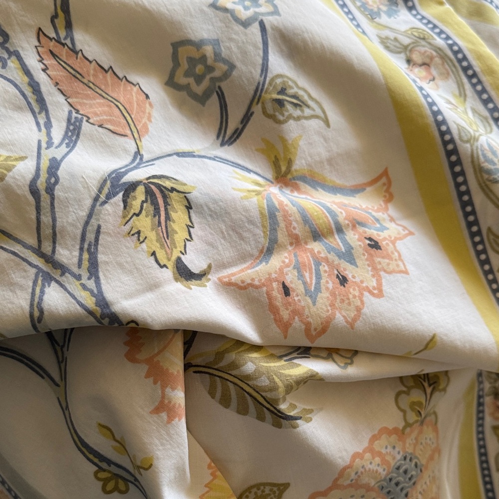 Percale Floral Pattern twin sheets vintage 2 sheets, 2 fitted, 1 pillow case